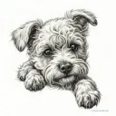 bichon freise paw print  tattoo design idea