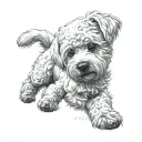 bichon freise paw print  tattoo design idea