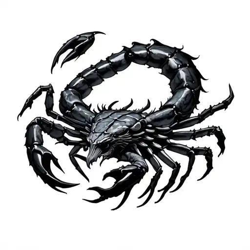 estoteric breaking cycle ororboros scorpio tattoo design idea