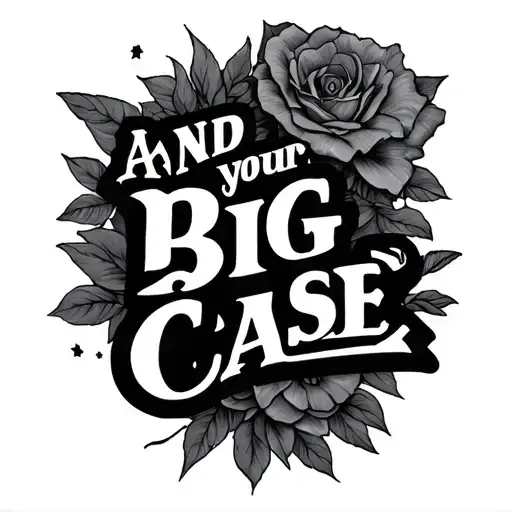 A TATTO THAT SAYS "AND YOUR BIG CASE" tattoo design idea