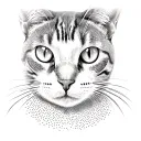 a cat's nose tattoo design idea
