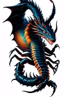 planets scorpion dragon tattoo design idea