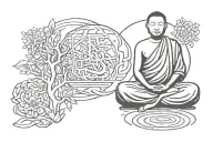 Buddhist monk meditating tattoo design idea