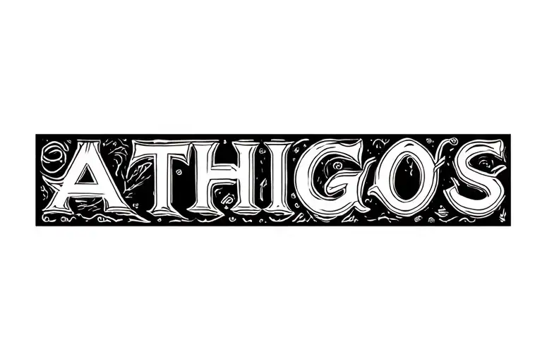 "Athigos" Life of secret gangter style ski mask tattoo design idea