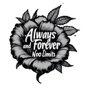 Always and forever  no limits tattoo design idea