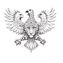 Double Headed Eagle and Leopard Tattoo tattoo design idea