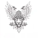 Double Headed Eagle and Leopard Tattoo tattoo design idea