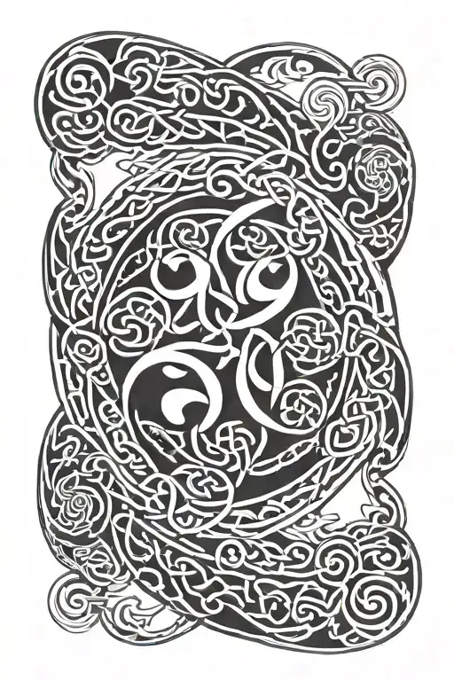 celtic pagan, Tuatha Dé Danann, Lugh, The Dagda tattoo design idea