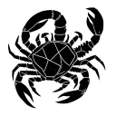 crab, goat and scorpion tattoo design idea