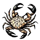 crab, goat and scorpion tattoo design idea