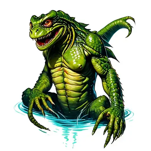 creature from the black lagoon tattoo design idea