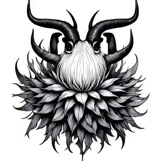 Taurus Scorpio thistle tattoo tattoo design idea