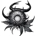 Taurus Scorpio thistle tattoo tattoo design idea