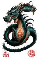 yakuza dragon sleeve tattoo design idea