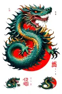 yakuza dragon sleeve tattoo design idea