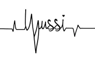 "Youssi" heartbeat line with name incorporated tattoo design idea
