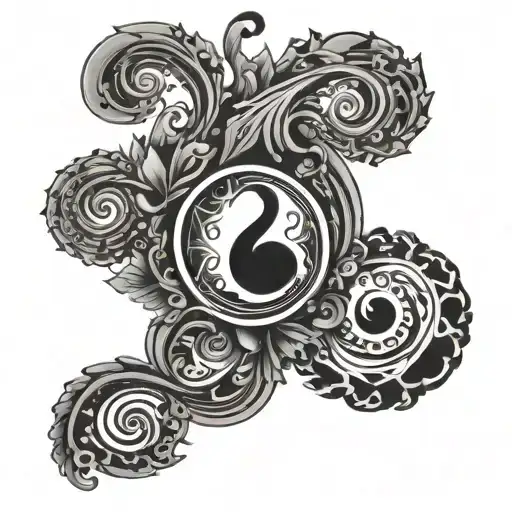 semicolon incorporated with magic flowing tattoo design idea