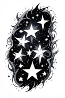star cluster tattoo design idea