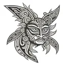 Haida Sun face tattoo design idea