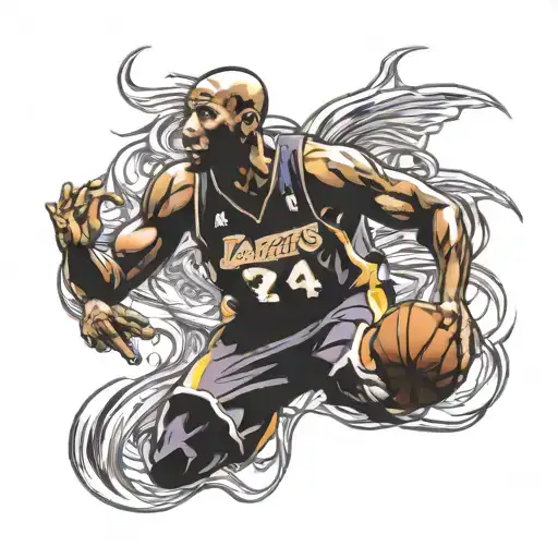 Basketball, kobe bryant, kobe brayant logo, black mamba, numbers 8 24 tattoo design idea