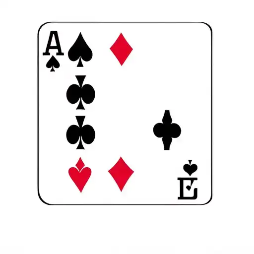 King and Queen of hearts with 4 smaller aces poker card tattoo design idea