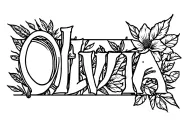 Olivia name tattoo tattoo design idea