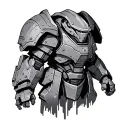 Warhammer 40k power armor based on bible verse about the armor of god  tattoo design idea