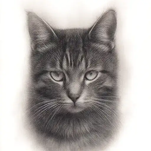 MSD with cat outline tattoo design idea