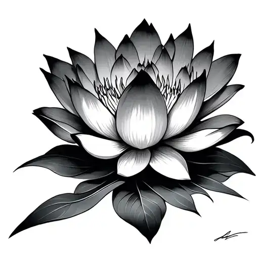 Lotus Cross tattoo design idea