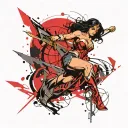 wonder woman tattoo design idea