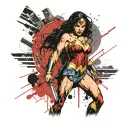 wonder woman tattoo design idea