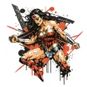 wonder woman tattoo design idea