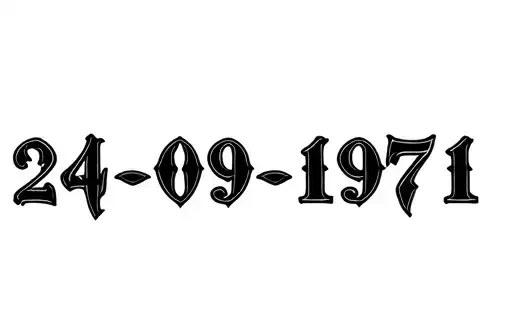 "24-09-1971" tattoo design idea