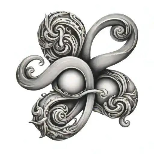 double Venus symbol incorporated tattoo design idea