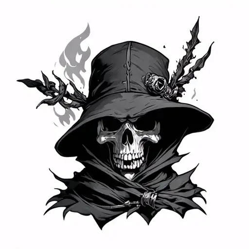 revenge theme tattoo design idea