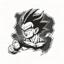 dragon ball vegeta tattoo design idea