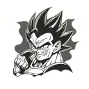 dragon ball vegeta tattoo design idea