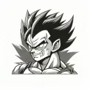 dragon ball vegeta tattoo design idea