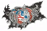 france, patriot, believer, combative, tattoo design idea
