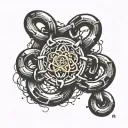 chain breaking free from chains tattoo design idea