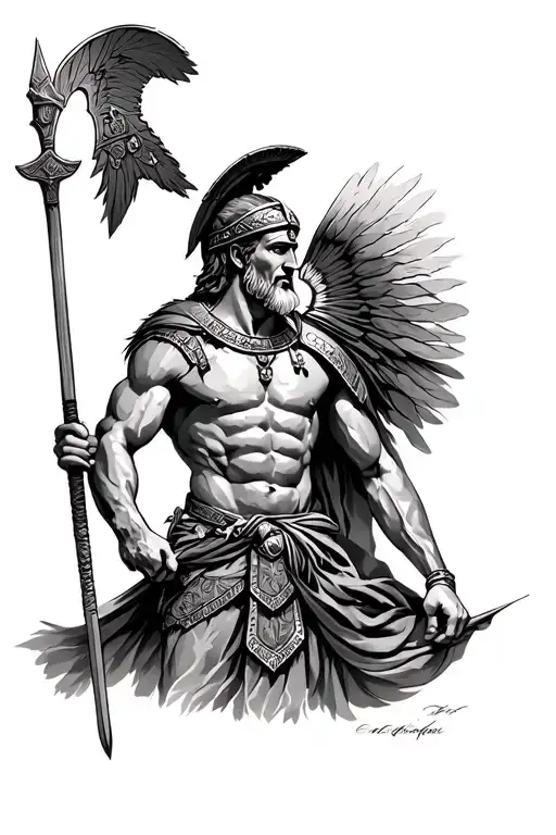 roman empire; sparta holding tattoo design idea