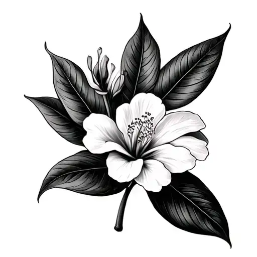 dwarf poinciana forearm tattoo tattoo design idea