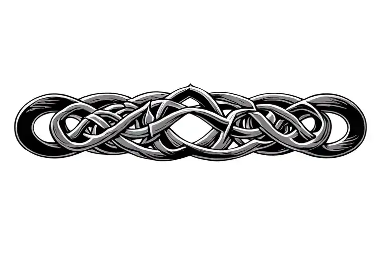 Celtic ouroboros tattoo design idea