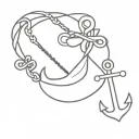cross and anchor with the verse "he restores my soul" in a minimalist and feminine way  tattoo design idea