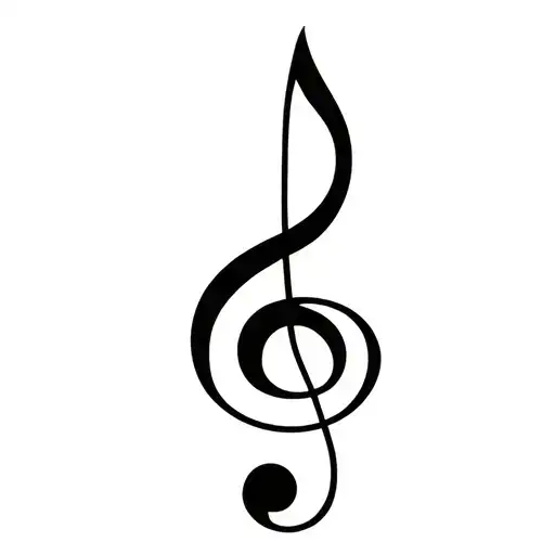 bass clef tattoo design idea