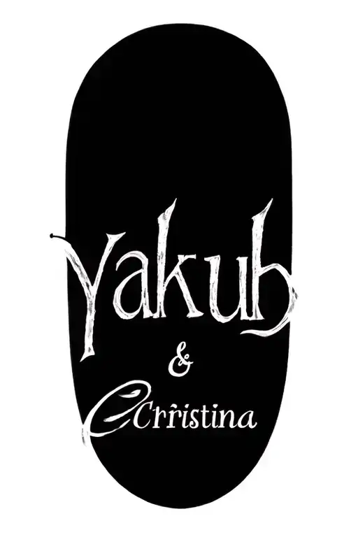 The name Yakub and Christina tattoo design idea