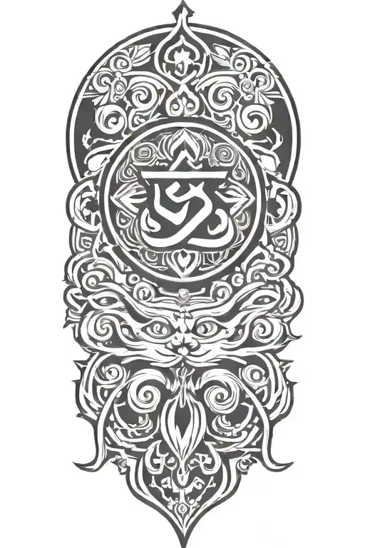 Incorporate an aum symbol tattoo design idea