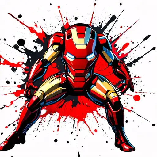 The theme is to be Iron Man's leg from the thigh to the ankle with a 3D effect and on the calf there is to be a piece wi tattoo design idea