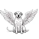 Dogs Angels. 3 pieces tattoo design idea
