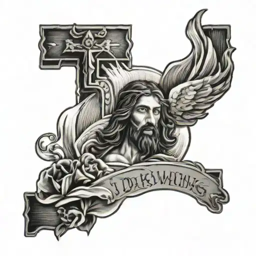 I was drowning and then saved by Jesus tattoo design idea